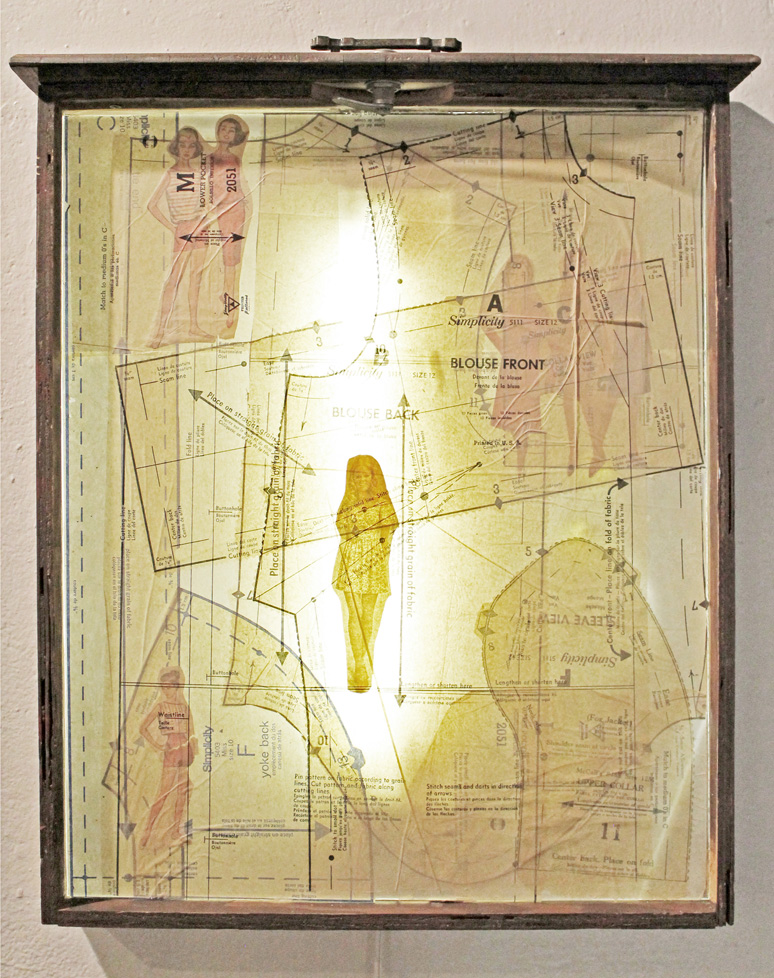 light box sculpture collage