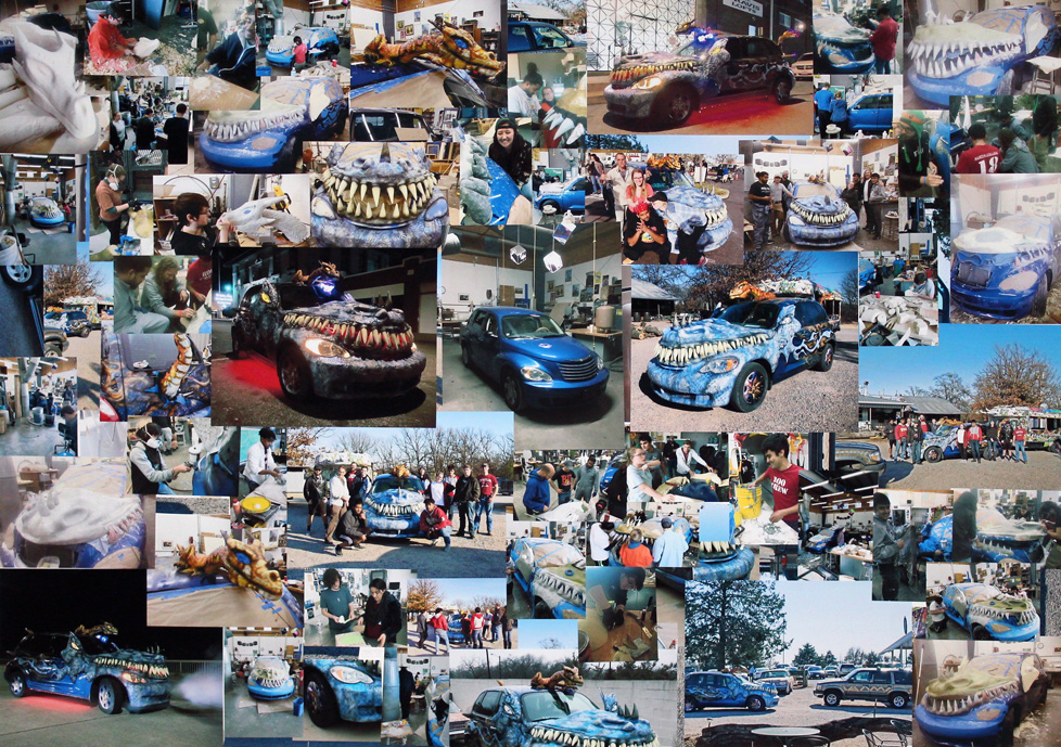 dragon car collage