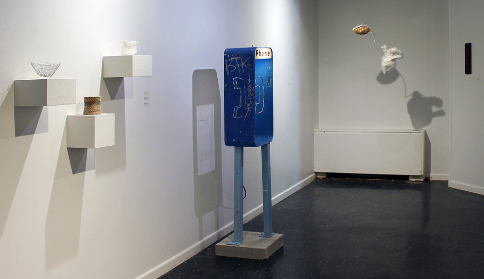 installation view of gallery: sculpture