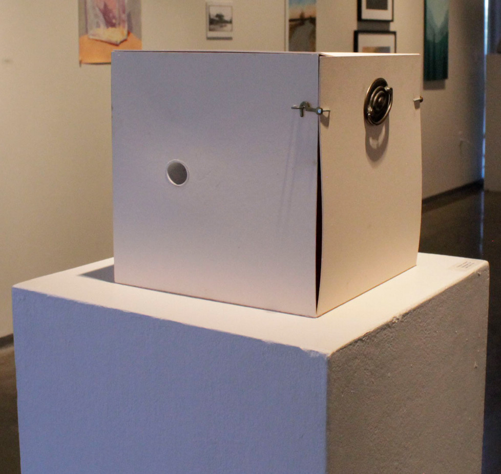 sculpture: box constructed from matboard