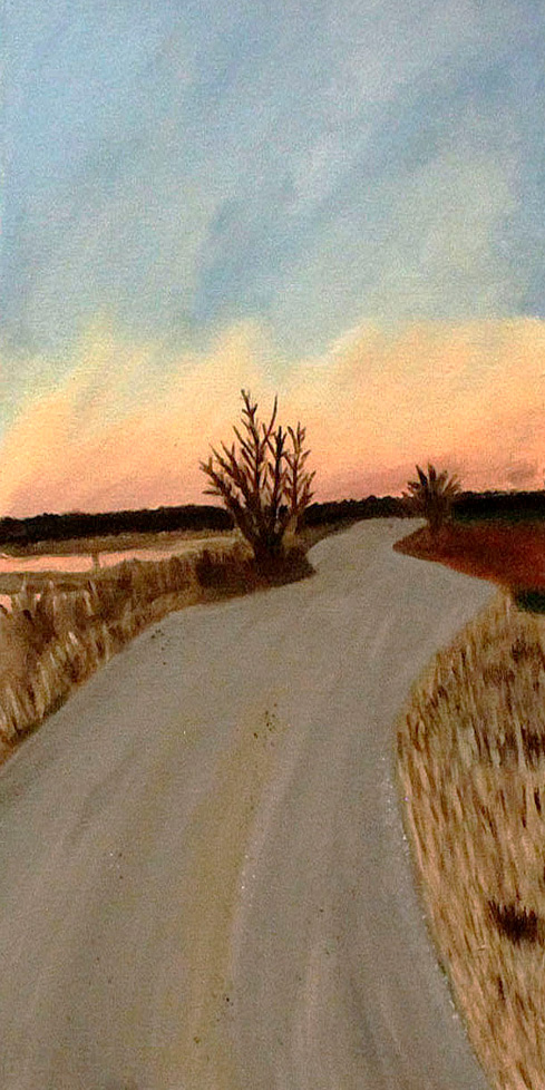 painting: landscape with road