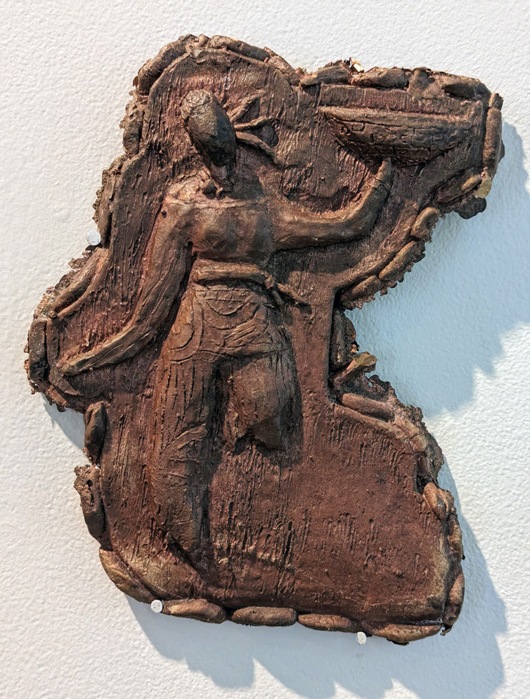 bronze cast relief
