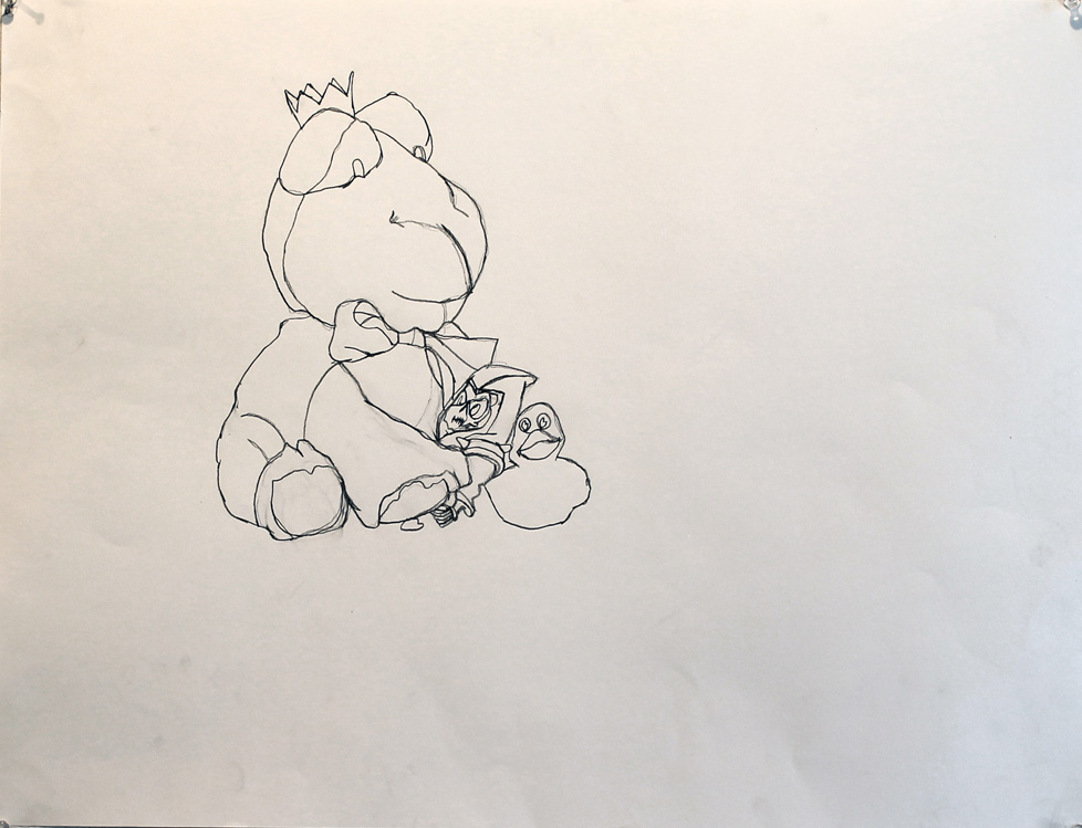 drawing of stuffed animal