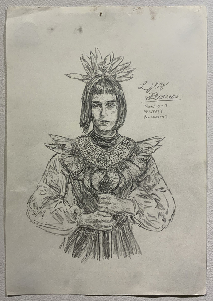 original sketch of Lily Flower