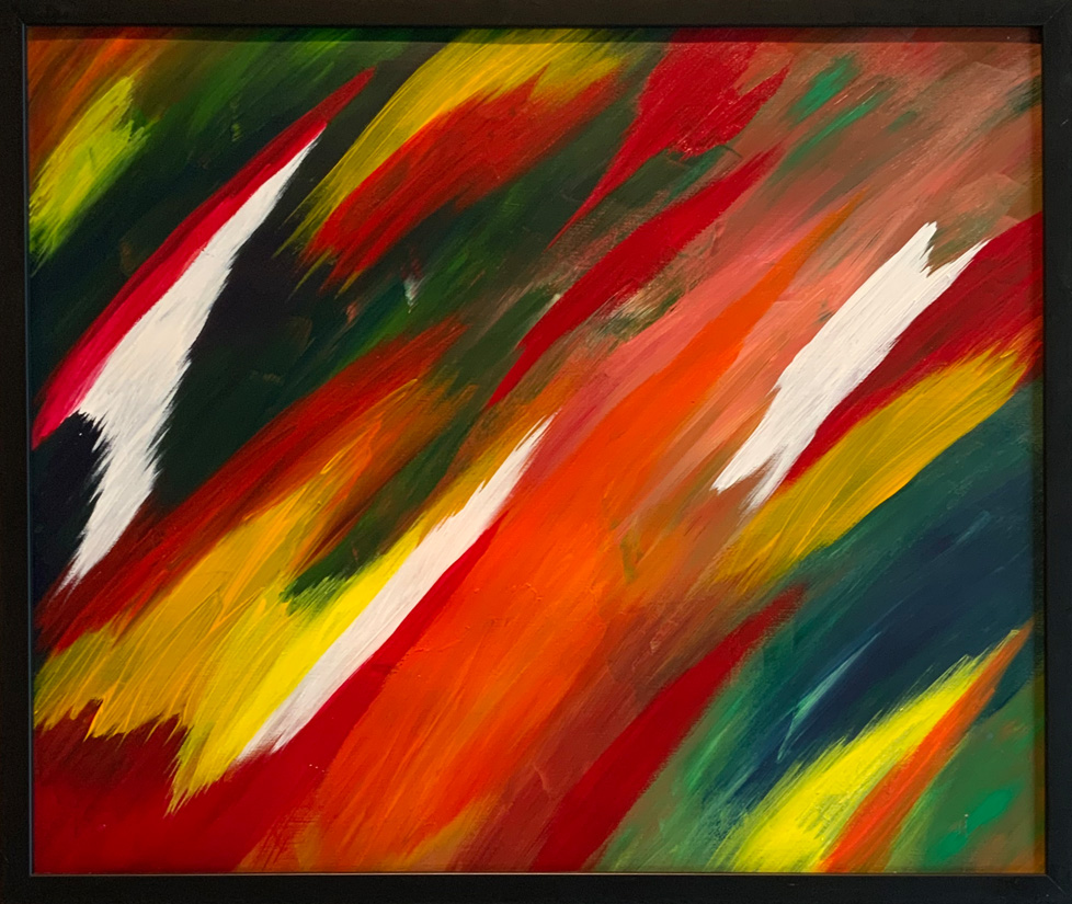 abstract painting of sweeping colors