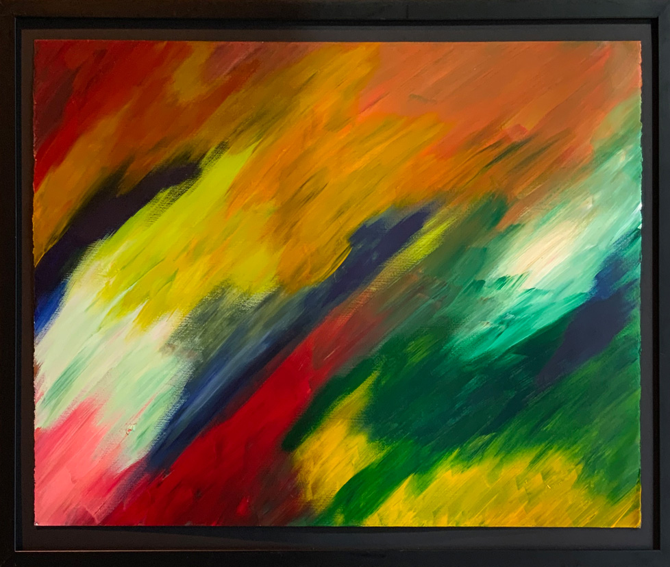 abstract painting of sweeping colors