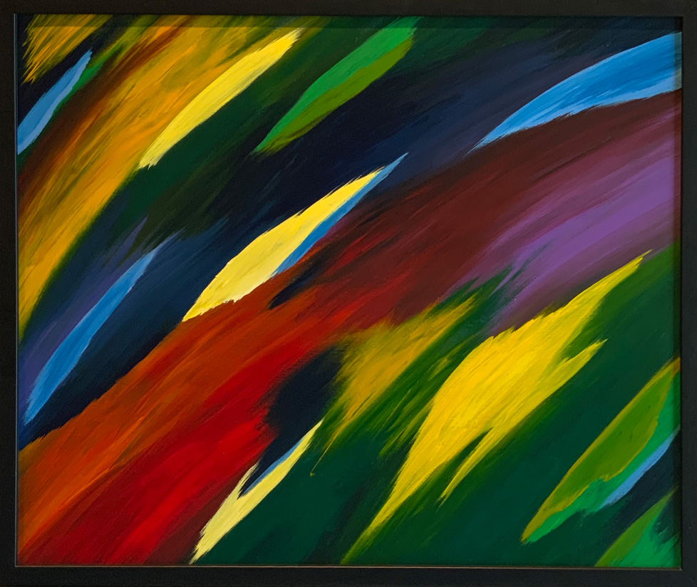 abstract painting of sweeping colors