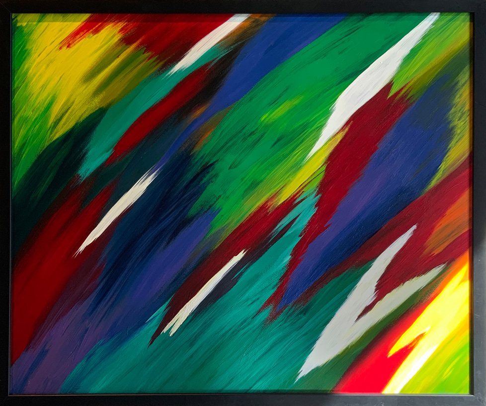 abstract painting of sweeping colors