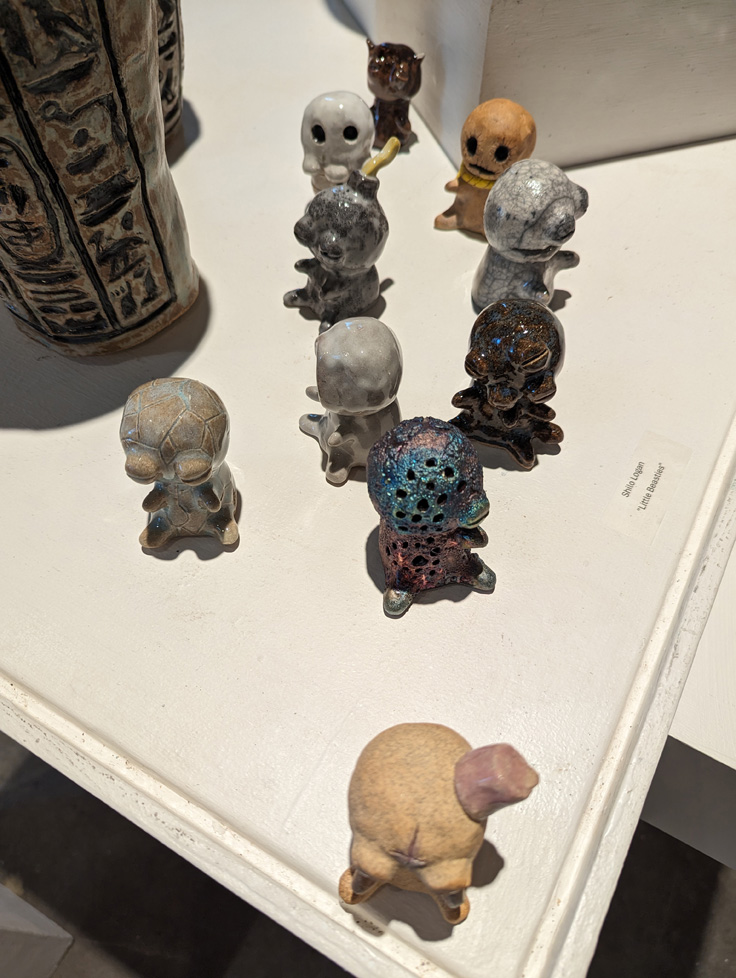 several small ceramic figurines