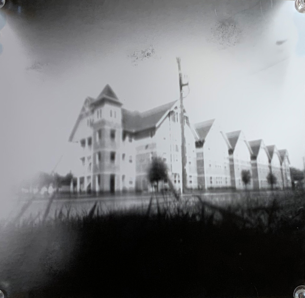 pinhole photo of campus appartments