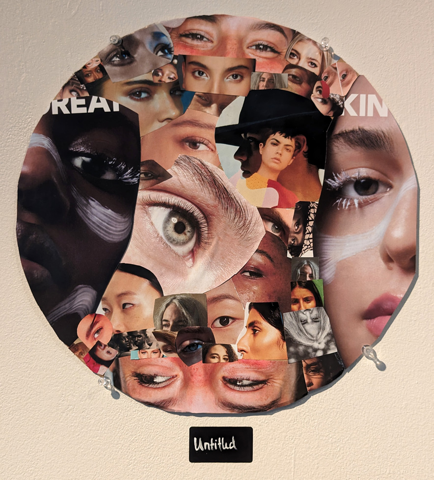 another collage of eyes in a circular format