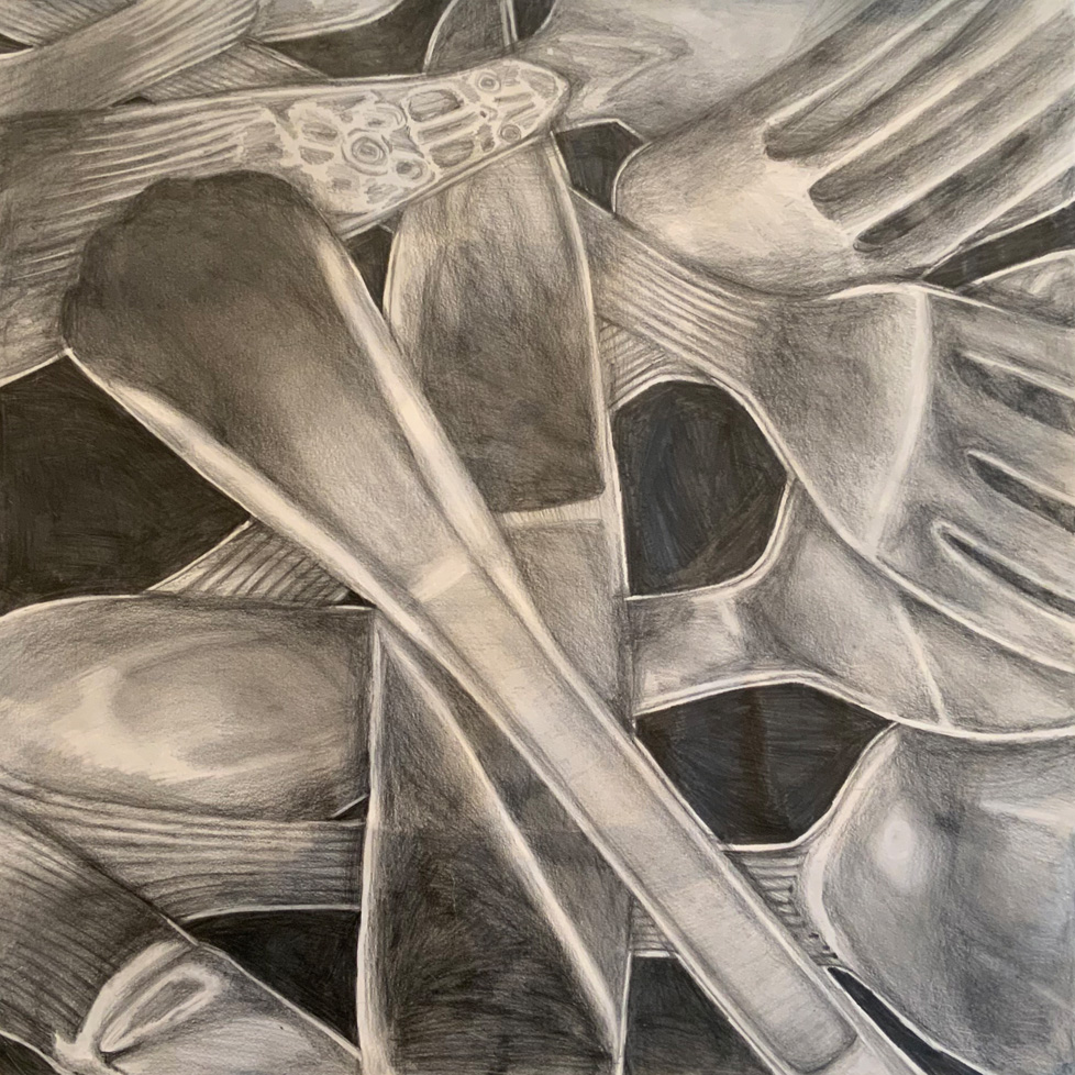 silverware in graphite