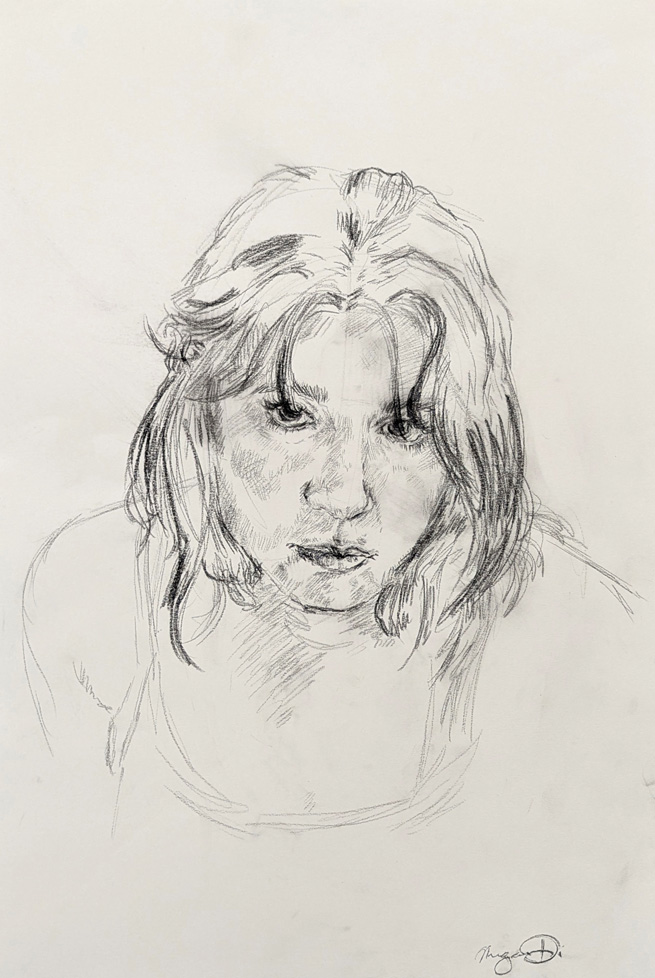 portait drawing of woman