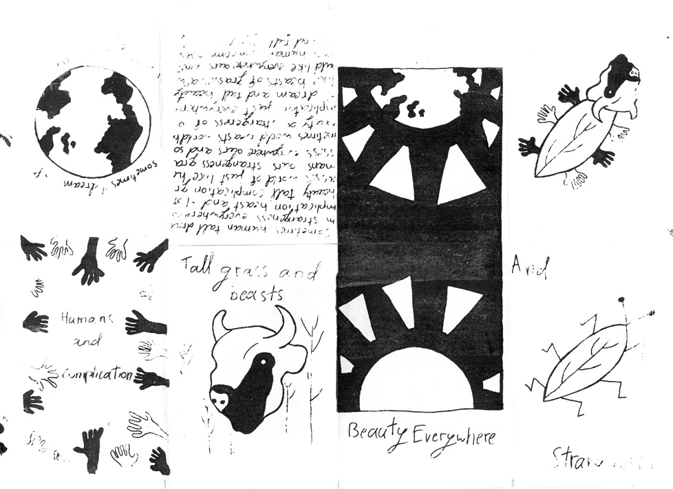 scan of zine, unfolded