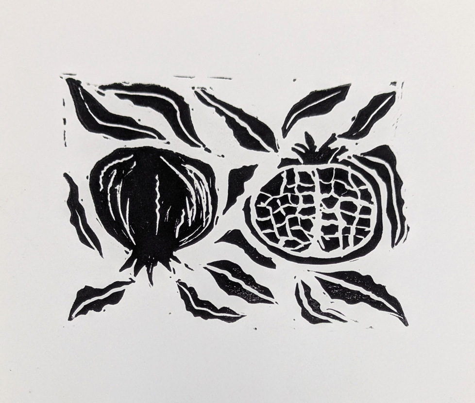 print of fruit