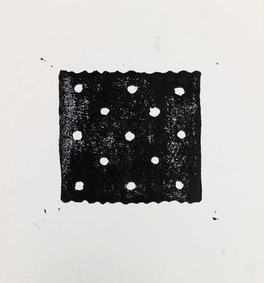 print of cracker or abstract shape