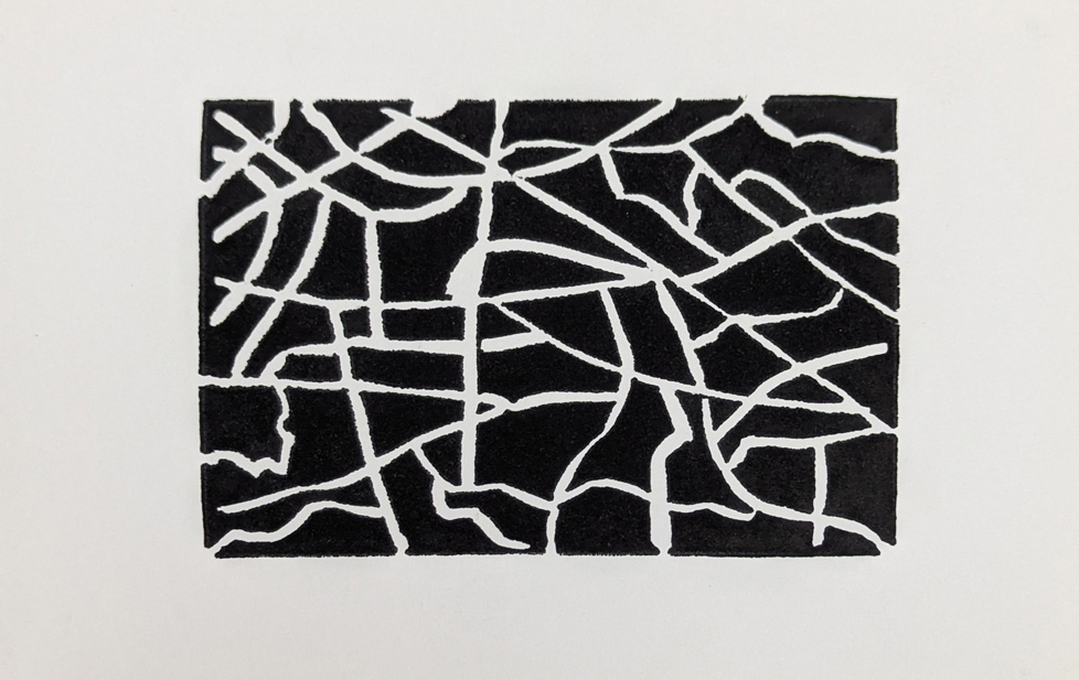 abstract print, map-like
