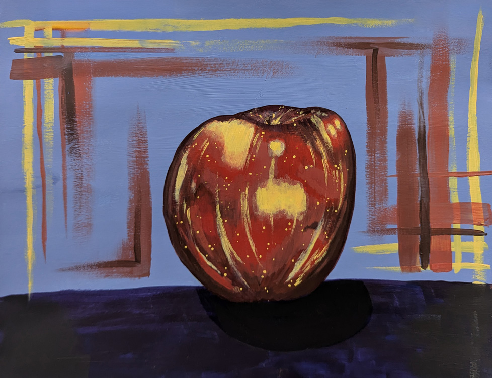 painting of apple