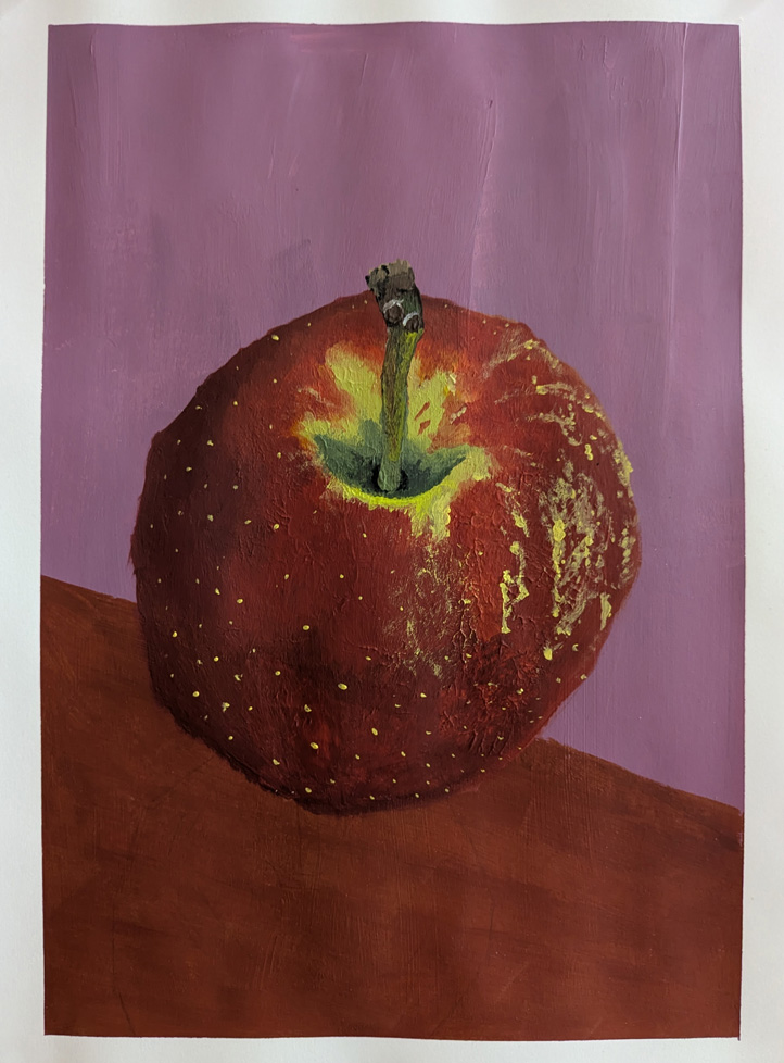 painting of apple