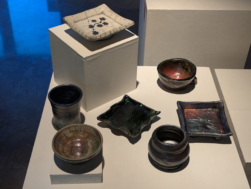 other trays and bowls from the ceramics class