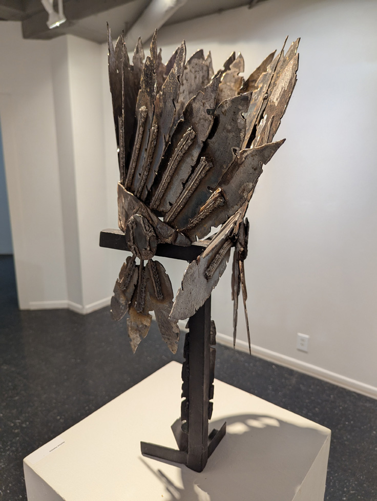 welded native american headdress