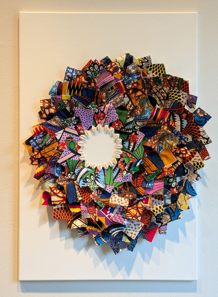 3D collage on stretched canvas