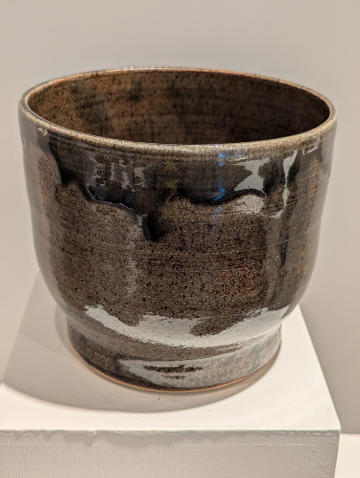 another detail of a brown planter