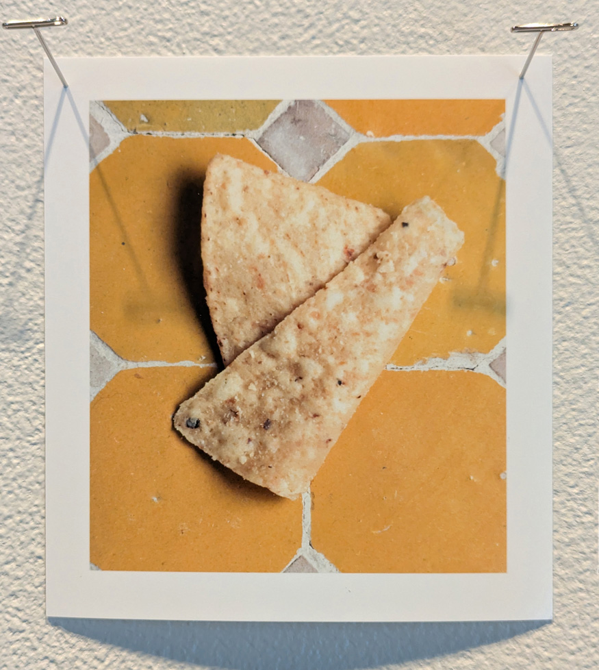 tortilla chip on tile