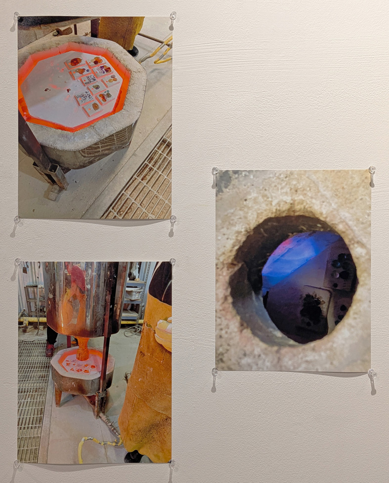 3 photos of raku process