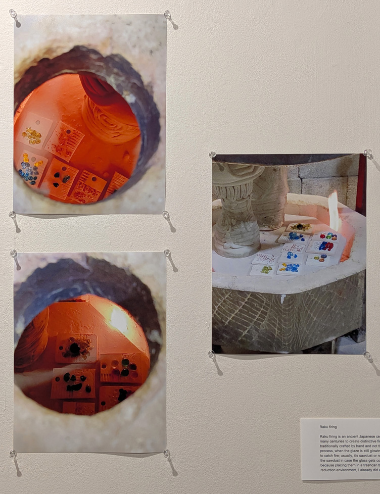 3 photos of raku process