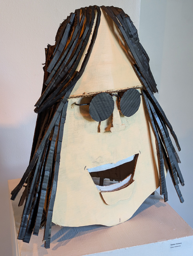 cardboard sculpture, painted