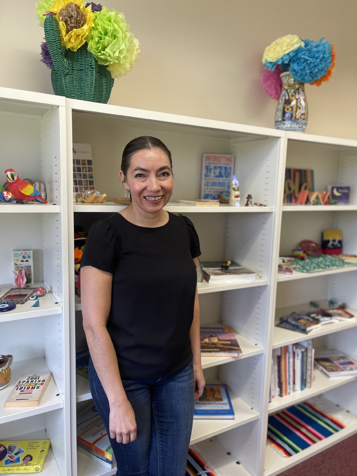 Adriana in her office