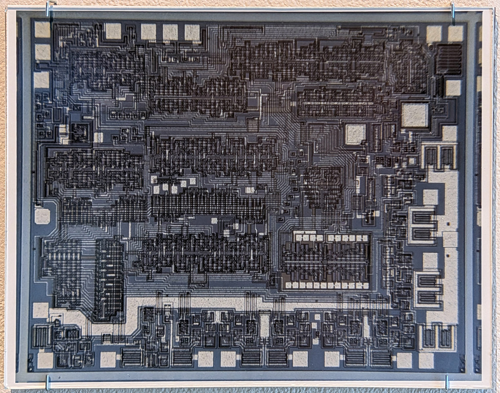 photo of circuit board, blue tint