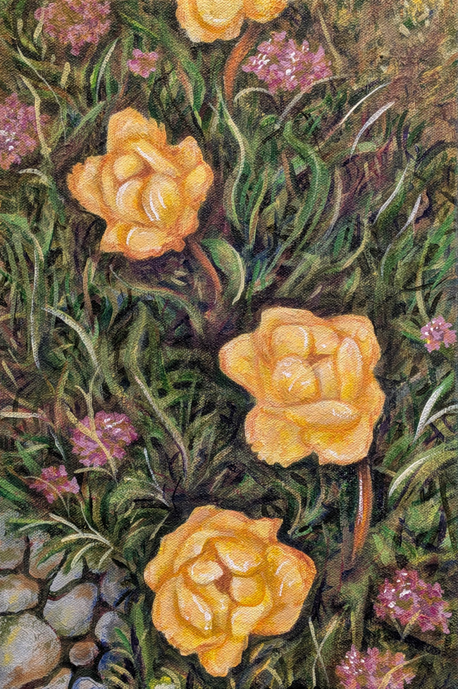 painting of yellow flowers