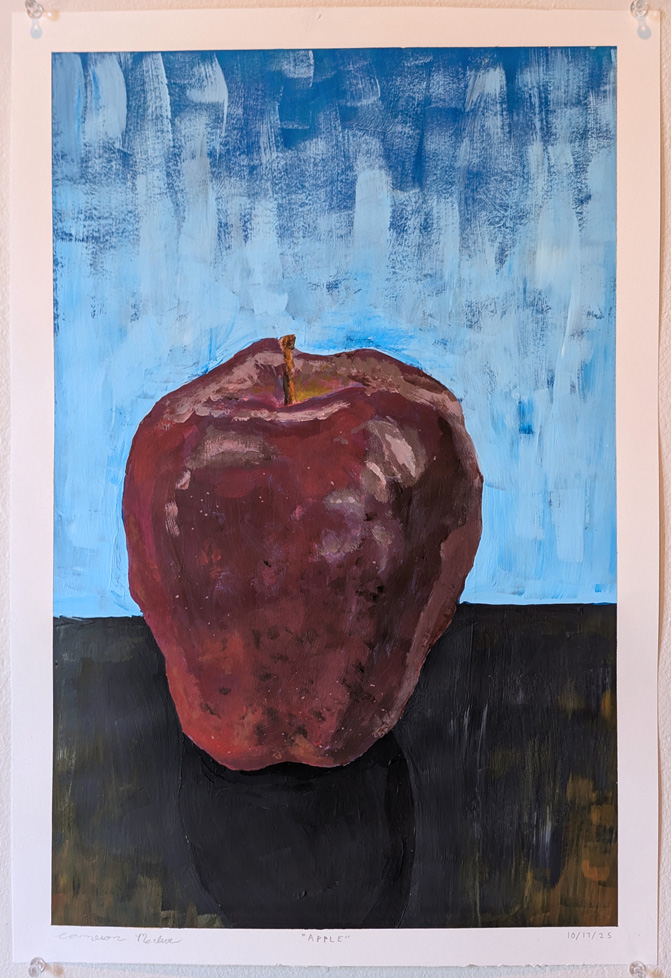 red apple painting