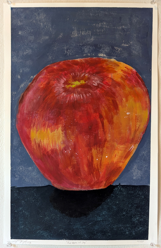 red apple painting