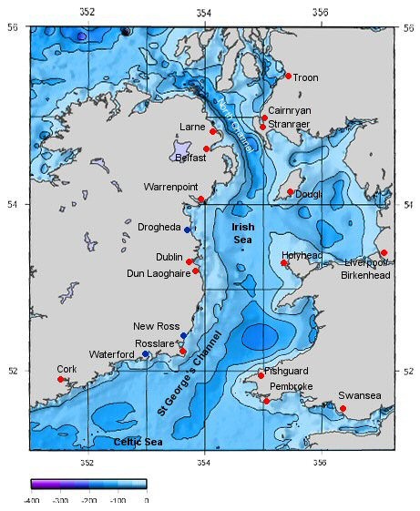 Irish sea
              map