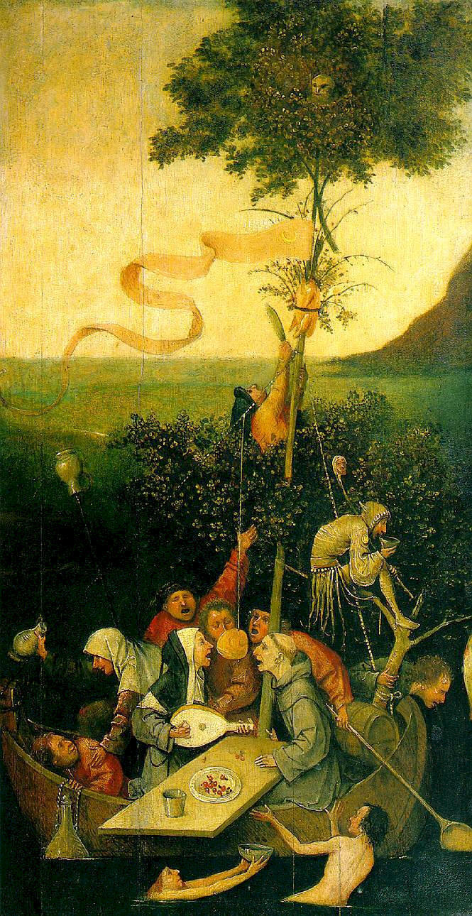 Bosch, "Ship of Fools," 1490-1500, Musee Louvre, Paris