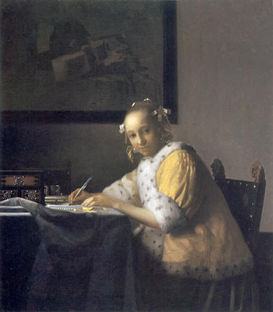 Vermeer, "A Lady Writing," National Gallery of Art, Washington, D.C.